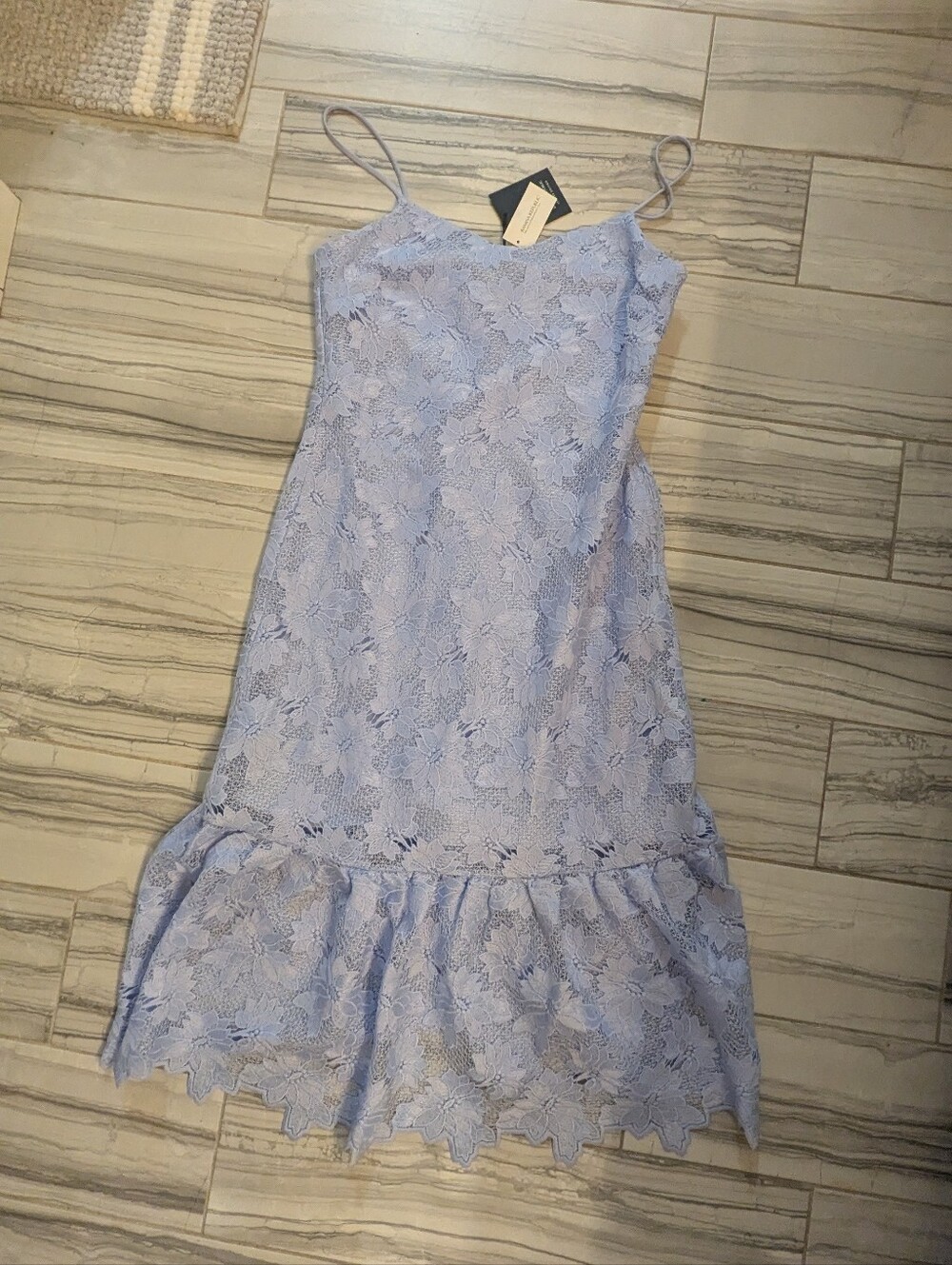 Banana Republic Lace Slip Dress in Periwinkle Blue Sz 4 Nwt